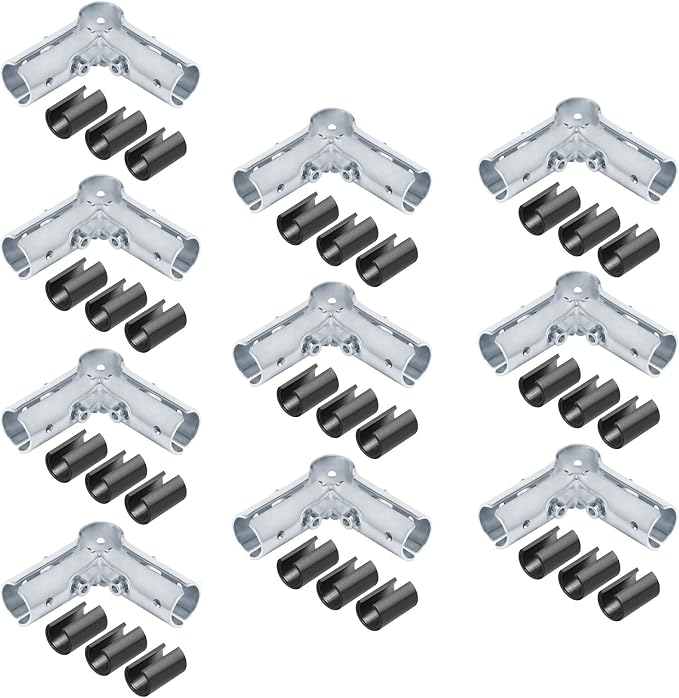 10 Sets 90 Degree Pipe Clamp Connectors, Fits 3/4" EMT Directly | Adapter Shims - Image 5