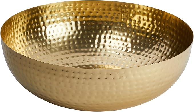 Creative Co-Op Round Hammered Metal Bowl by Unknown