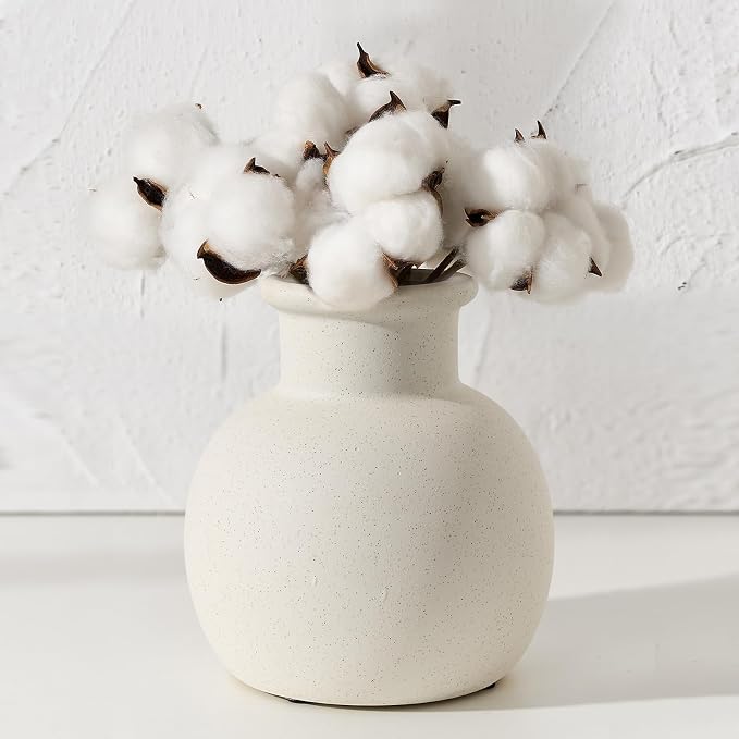 SIDUCAL Spotted Ceramic Modern Vase, 5.8 Inch Rustic Farmhouse Decorative Boho - Image 8