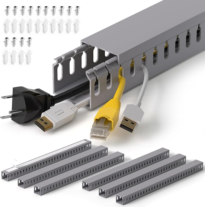 1.4"H x 1.6"W Cable Raceway, 99in Under Desk Wire Management Channel, 16.5in by ZhiYo
