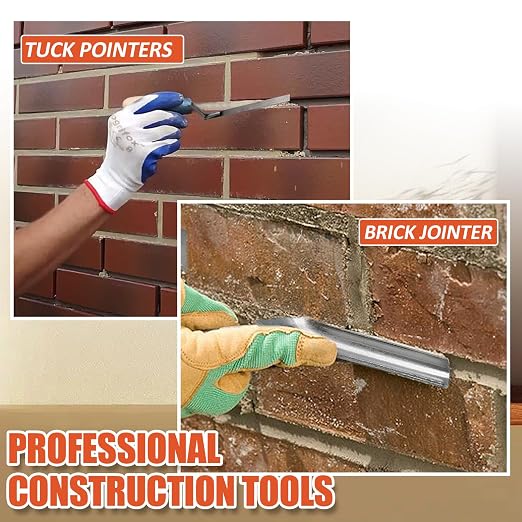 Biaungdo 3 Pack Red Grout Bag Brick Jointer Tuck Pointer Kit - Image 5