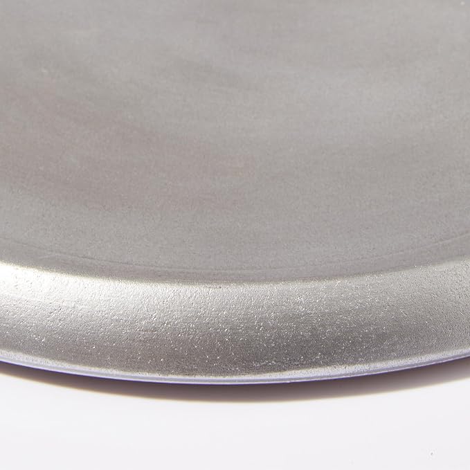 DN DECONATION Silver Ottoman Tray, Large Round Decorative Trays - Image 8