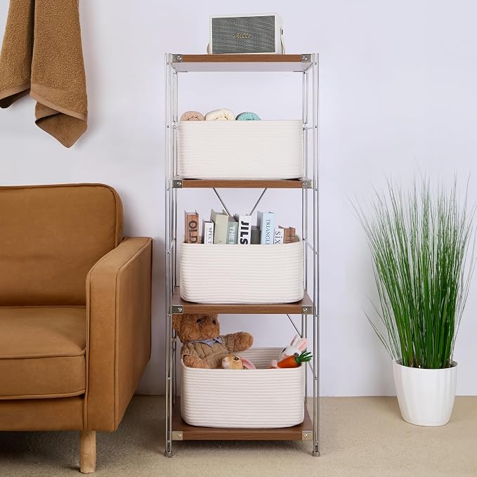 MiniArk Large Storage Baskets for Shelves, Baby Nursery, Toy Baskets Box - Image 4