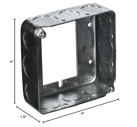 RACO 187 Drawn 1-1/2-Inch Deep 4-Inch Square Electrical Box Extender - Image 3