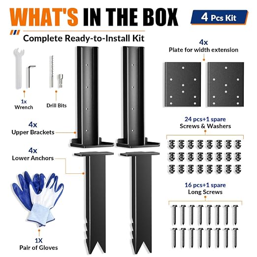 VANCASTLE Fence Post Repair Kit Adjustable, Quick-Fix Support - Image 4
