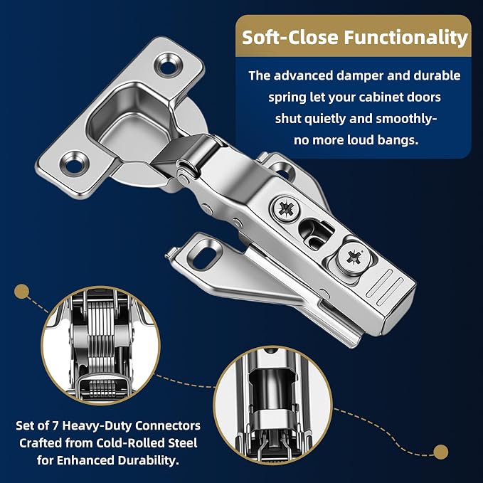 20 Pack Soft Close Cabinet Door Hinges - Image 3