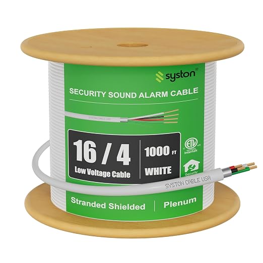 Syston 16/4 Security Control Cable, Stranded Copper, CMP Shielded, 1000 FT | 16 by SystonCableTechnology