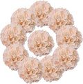 AVIVIHO 10pcs Fake Flowers Champagne Hydrangea Artificial Flowers Bulk Silk by Aviviho