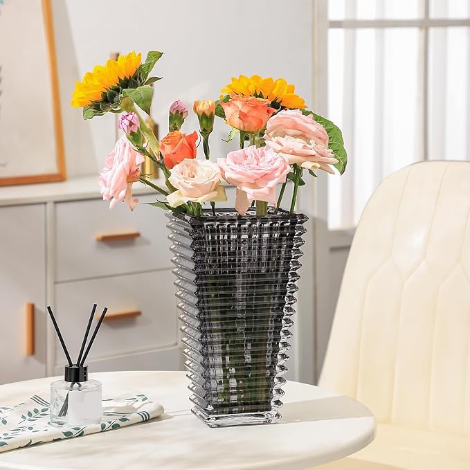 MCMCNCUIU Crystal Glass Vase, Large Crystal Vases - Image 2