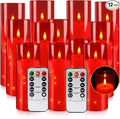 12‑Pack Red Flameless LED Candles by CAKETYCG
