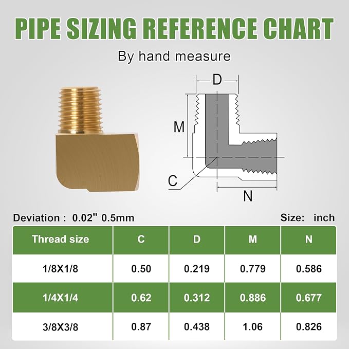 2Pcs Brass Pipe 90 Degree Barstock Street elbow, 3/8" x 3/8" | 3/8 Inch NPT - Image 5