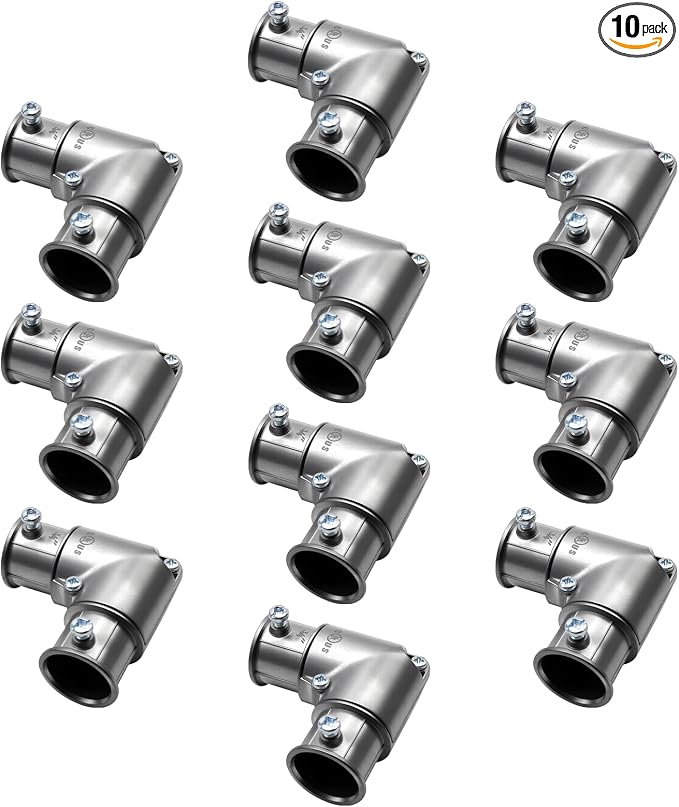 3/4" 90 Degree Inside Corner Pull-Elbow, EMT Fitting, 10 Pack | Zinc Die-Cast by AIRTAK