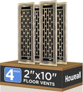 Howeall 2x10 Inches 4 Pack Heavy Duty Walkable Floor Register by Howeall