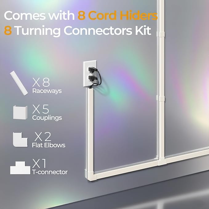 113.4in Cord Hider Kit, Cord Covers - Image 4