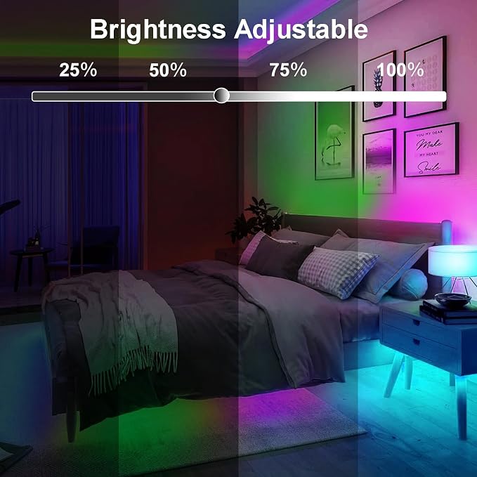 echosari 9.8FT 90Led RGB Strip Lights Battery Powered Remote Control, 8 Modes - Image 5