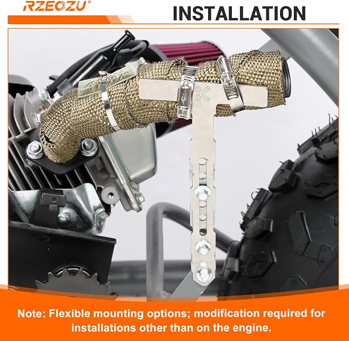 Steel Universal Exhaust Hanger, Flexible Muffler Support Bracket | Stainless - Image 2