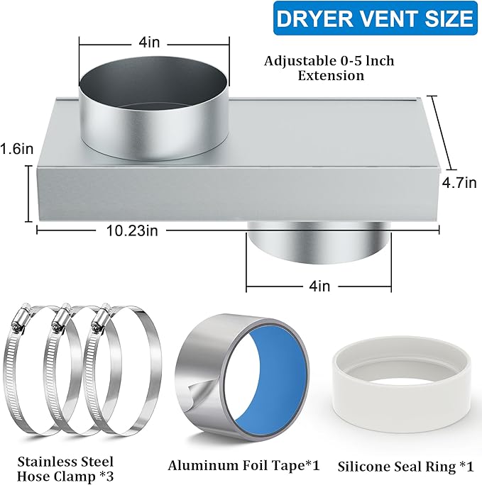 Upgraded 84049 Stainless Steel Periscope Dryer Vent, 0-5" Telescoping - Image 4