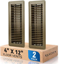 4" x 12" Floor Register Vent Covers 2-Pack by VENTYUN