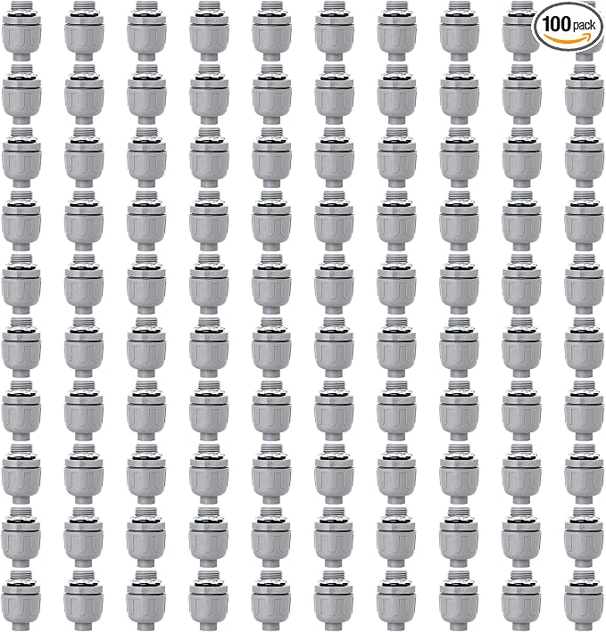 3/4 inch Liquid Tight Connector PVC Flexible Conduit Connector, Straight 180 by Wocloer