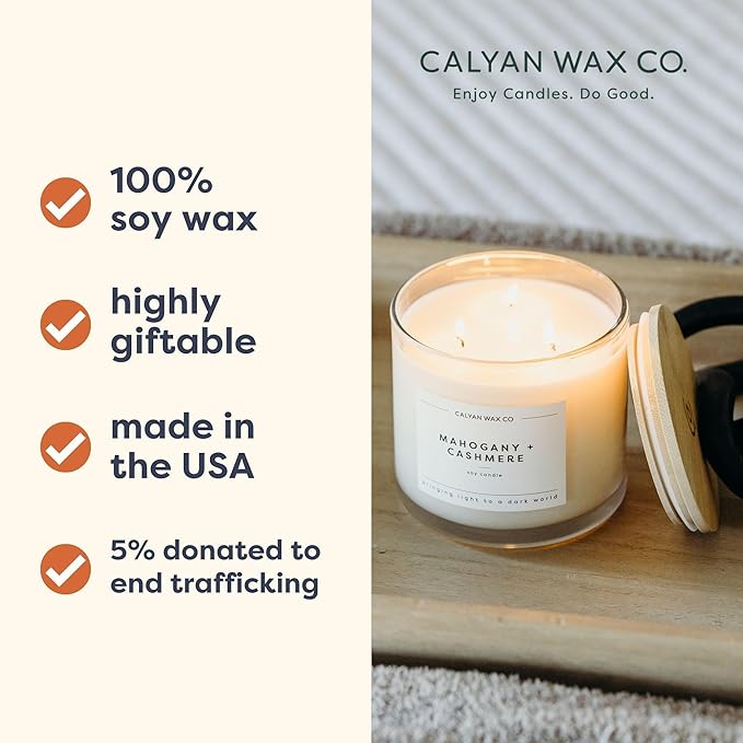 Seaside & Citrus 3 Wick Scented Candle - Image 3