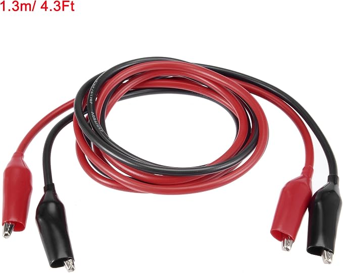 uxcell Double Ended Test Lead Alligator Clip 1.3meter Long 2Pcs | Wire Jumper - Image 2