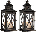 Lantern Decorative Indoor & Outdoor, 2 Pack Large Hanging Candle Lanterns Home by DECORKEY