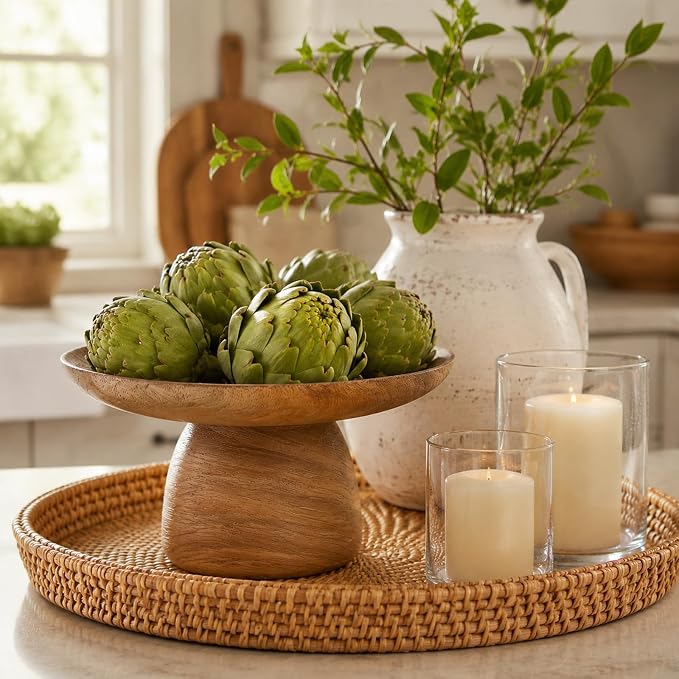 Braxio Faux Wood Decorative Bowl - Image 4