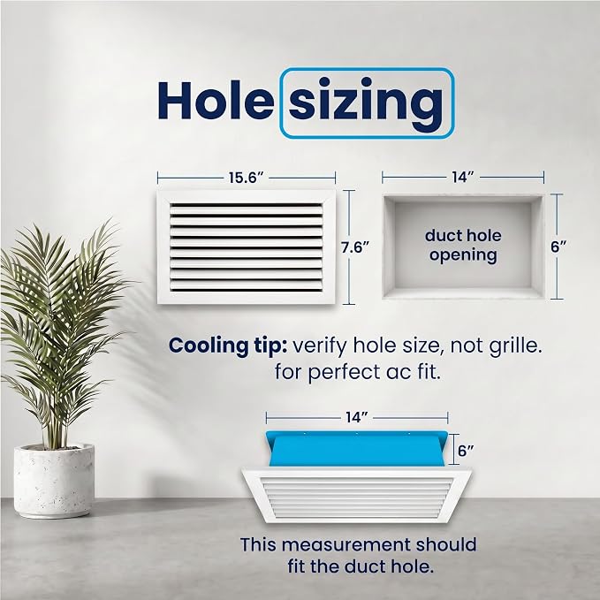14x6 Aluminum Wall Ceiling Air Return Vent Cover HVAC Rustproof Grille - Image 3