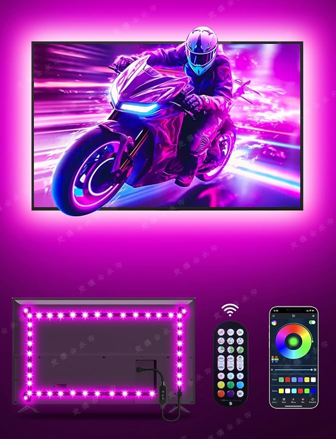 MATICOD LED Lights for TV, 13.1ft TV Lights for 45-60in, Music Sync Color by MATICOD