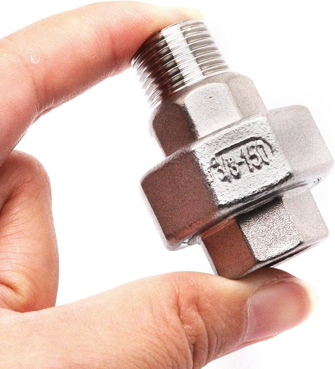 2Pcs Cast Pipe Fittings Union, 3/8" NPT Female x 3/8" NPT Male Thread 304 - Image 7