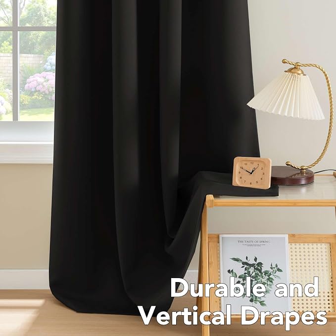 H.VERSAILTEX Black Blackout Curtain Blinds Kitchen Curtains Energy Smart - Image 8