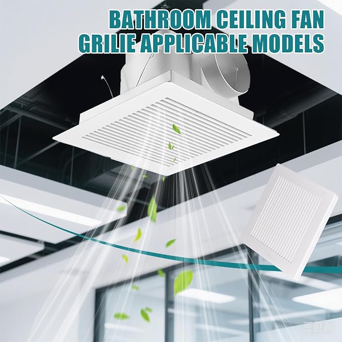 (3-Pack 12" BP90 Spring Bathroom Exhaust Fan Cover 12-1/4" x12" Vent Cover - Image 5