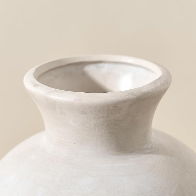 7.2" Ceramic Vase for Home Decor, Decorative Terracotta Farmhouse Rustic Vases - Image 3