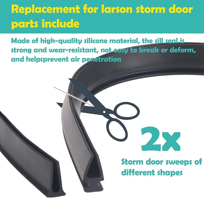 Storm Door Sweep for Larson and Pella Storm Door Expander Sweep, for Vinyl and - Image 3