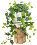Fake Plants, Artificial Plants Indoor, Realistic Durable, Fake Pothos by Waipfaru
