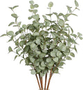 12 Pcs 27" Eucalyptus Stems Greenery Stems Eucalyptus Leaf Spray in Green Silk by VGIA