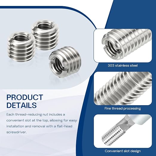 10Pcs Thread Adapter Sleeve Reducing Nut, M4 M to M2 F, 4mm Length | M4 x 0.7 - Image 4