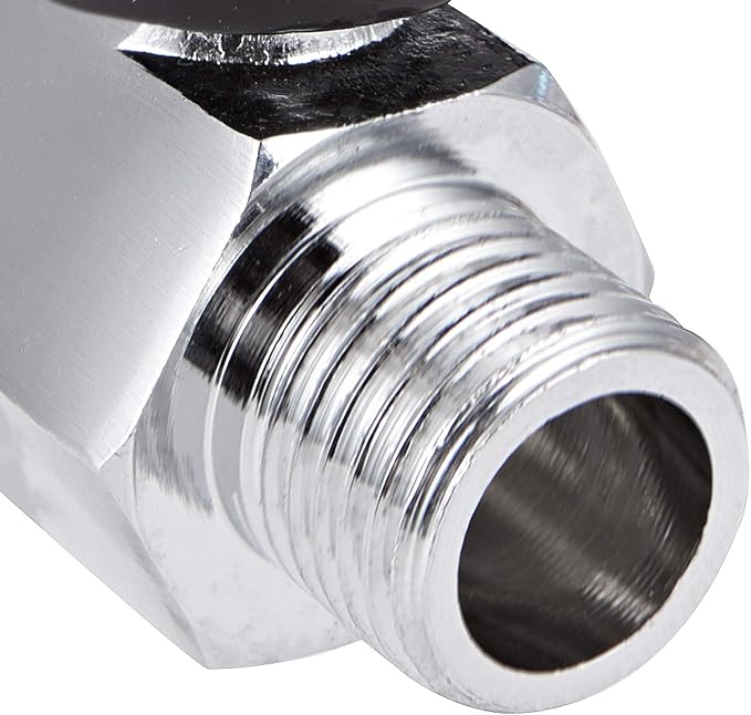 2 Pack Brass Mini Ball Valve 1/4" NPT Female x Male Thread Shut-Off Valve - Image 6
