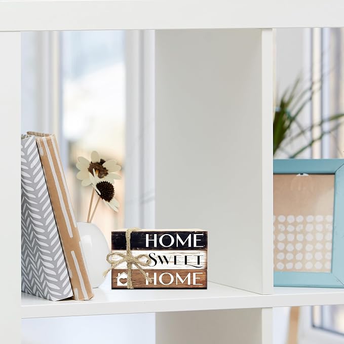 Mini Decorative Books For Home Decor, Small Wood Book Stack For Table Decor - Image 4