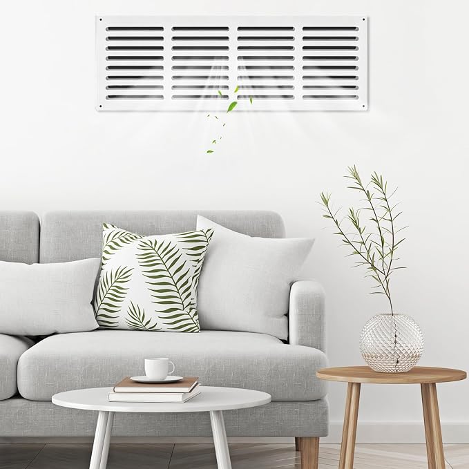 Decorative White MDF Return Air Vent Cover Fits 30x6 - Image 6