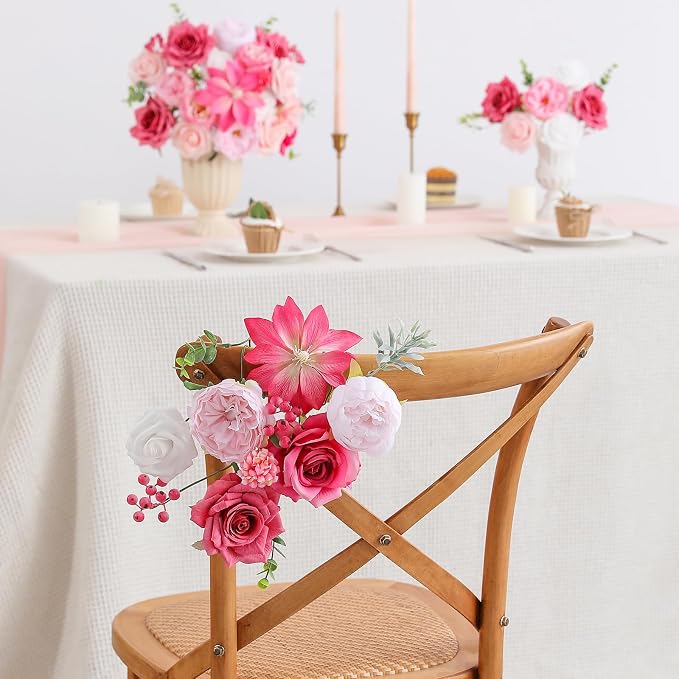 Artificial Flowers Fake Rose Flowers Dahlia - Image 6