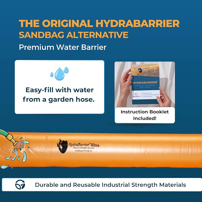The Original HydraBarrier Ultra Flood Barrier –24 ft Long x 6 in High – Light - Image 2
