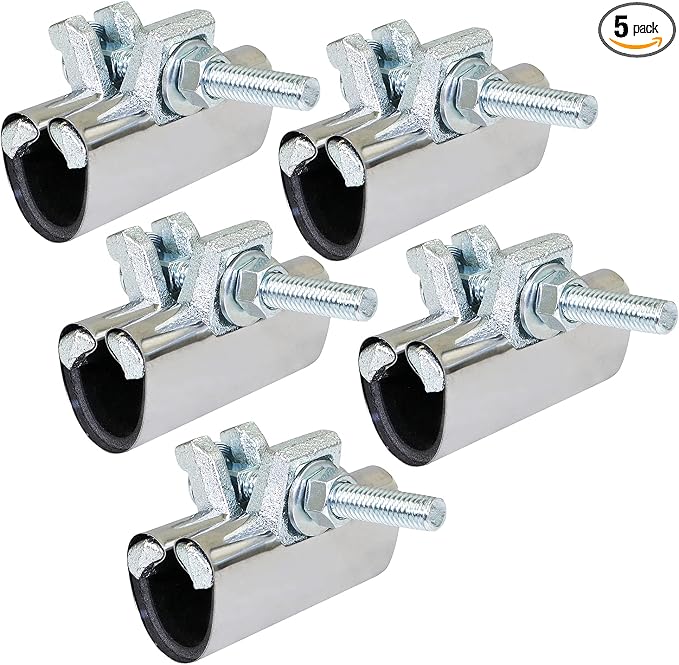 Highcraft Pipe Repair Clamp 1/2, IPS Single Bolt, 3” Long, Stainless Steel by Highcraft