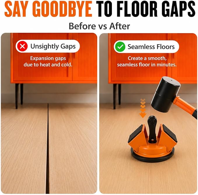 Floor Gap Repair Kit for Laminate & Vinyl Flooring, Suction Cup Gap Fixer | 45° - Image 8