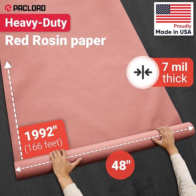 Floor Protection Paper 48" x 166' Red Rosin Paper Roll - Image 2