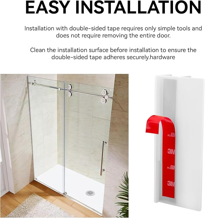M6221 Sliding Shower Door Bottom Track Guide, 5/8 in. Channels, Glass Shower - Image 6