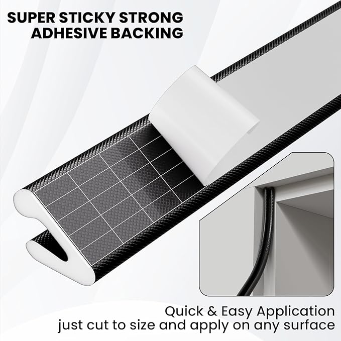 V Shape Thin Foam Weather Stripping Door Frame Seal Strip 2Pcs×26FT Black | - Image 5