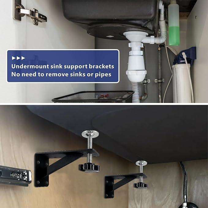 2PCS Undermount Sink Brackets, Undermount Sink Support - Image 6