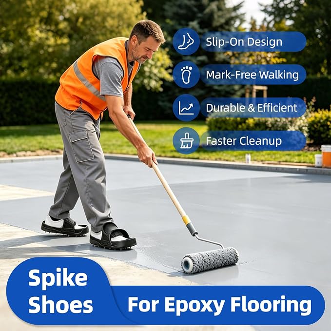 Epoxy Shoes Spike Shoes for Epoxy Flooring Coating, Slip-on Design, 16 Durable - Image 2