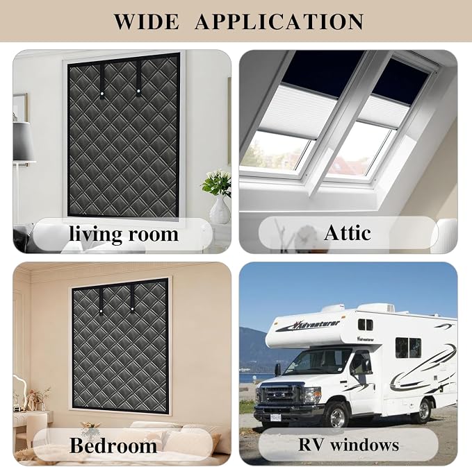 Thermal Window Cover for Winter, Max Adjustable to 43x59, Durable Oxford Cloth - Image 9